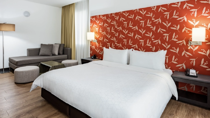 Cuentan con: TV satelital, Cajilla de seguridad, WiFi, Ba&ntilde;o privado, Cama, Aire acondicionado, Escritorio, Minibar
Habitaci&oacute;n Triple