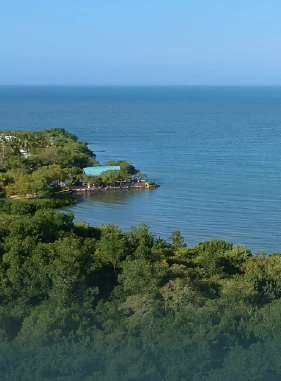 Un lugar que se caracteriza por tener el ex&oacute;tico encuentro entre el mar y la Ci&eacute;naga de La Caimanera, lo que permite disfrutar de agua dulce y salada
BAH&Iacute;A CISPAT&Aacute;