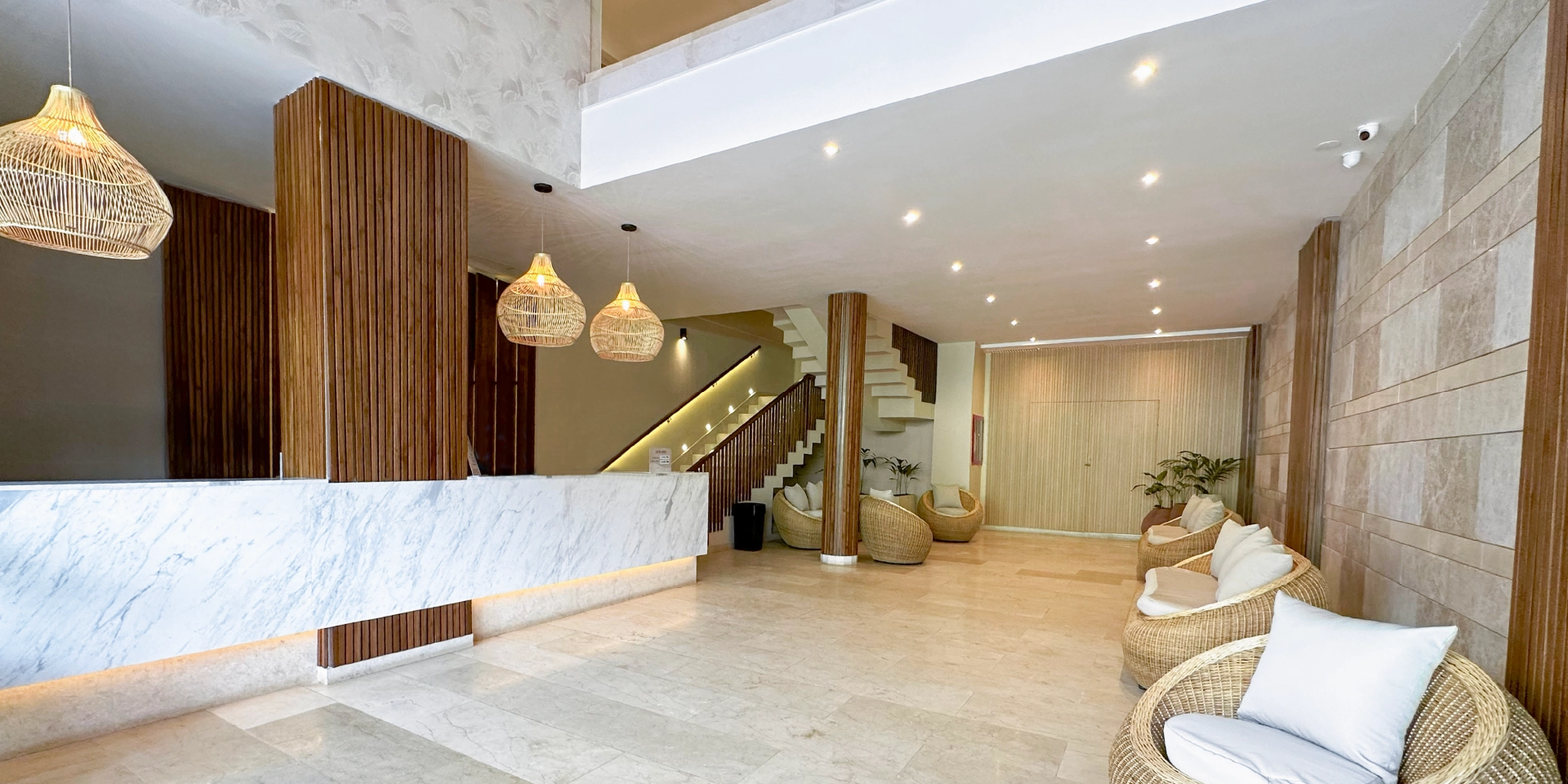 On Vacation Colombia national destination San Andres - Hotel Caribbean - reception and waiting area