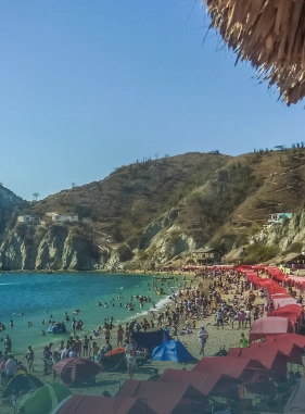 Es una de las playas m&aacute;s populares y hermosas de Santa Marta.
PLAYA BLANCA