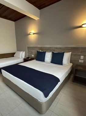 1 cama doble y 1 sofá cama, con capacidad para 3 personas.                Superior Triple